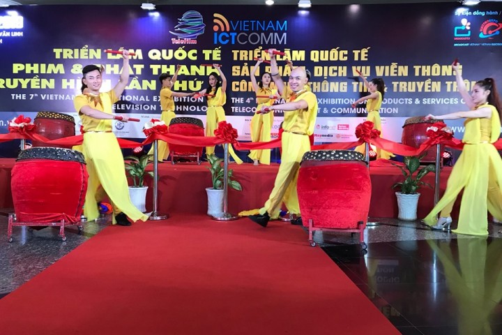 Triển lãm công nghệ Vietnam ICT Comm - Telefilm 2019 quy tụ hơn 450 đơn vị đến từ 25 quốc gia tham dự